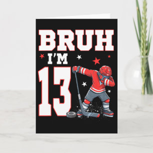 Mann, es ist mein 13. Geburtstag, Junge Eishockey  Karte