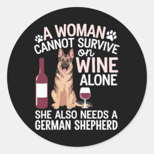 Mann Frau Kann Nicht Alleine Mit Wein Überleben Br Runder Aufkleber