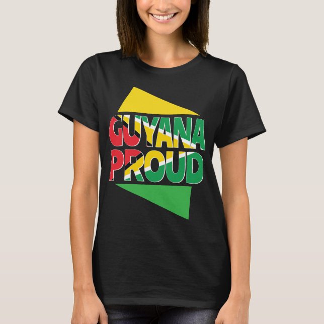 Mann-Frauen-Geschenk Guyana-Flaggen-Südamerikas T-Shirt (Vorderseite)
