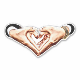 Mann Frauen Paare Hand in Herzform Liebe Kunst Aufkleber