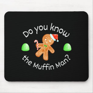 Mann Frohe Weihnachten Lebkuchen Wissen Muffin Mousepad