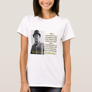 Mann-gelegentlich Stolpern - Churchill T-Shirt
