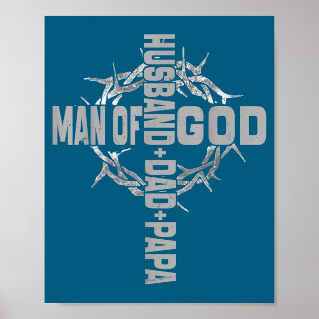 Mann Gott Religiös Christ Kreuz Glaube Design Poster (Vorne)