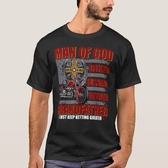 Mann Gottes Biker-Mann-Vater Ich Behielt nur, G T-Shirt (Vorderseite)