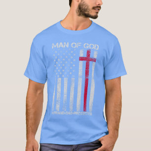 Mann Gottes Ehemann Vater Beschützer Religiös Kreu T-Shirt