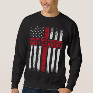 Mann Gottes Ehemann Vater Grandad Jesus Gott Relig Sweatshirt