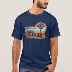 Mann Gottes Ehemann Vater Protector Christlicher V T-Shirt