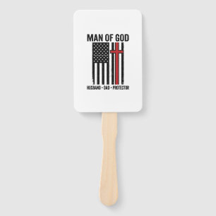 Mann Gottes Patriotisches Kreuz Christliches T-Shi Fächer