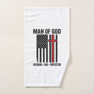 Mann Gottes Patriotisches Kreuz Christliches T-Shi Handtuch