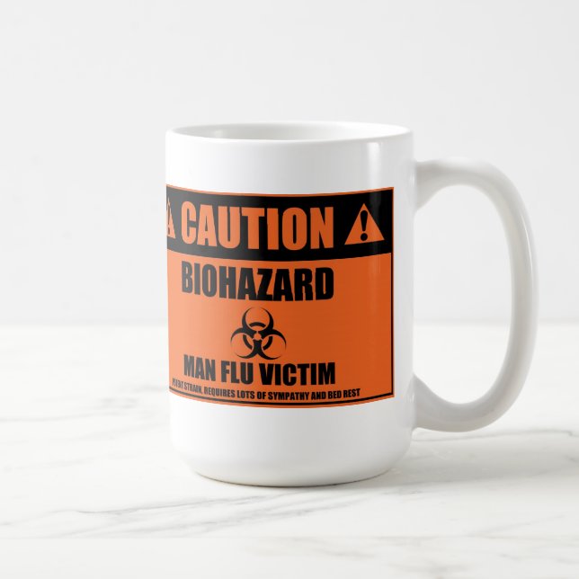Mann-Grippe-Opfer-Tasse Kaffeetasse (Rechts)
