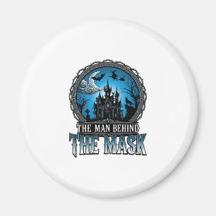 Mann hinter Maske Halloween Spukhaus Hexe_1 Magnet