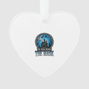 Mann hinter Maske Halloween Spukhaus Hexe_1 Ornament