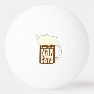 Mann-Höhlen-Bier-Tasse Tischtennisball