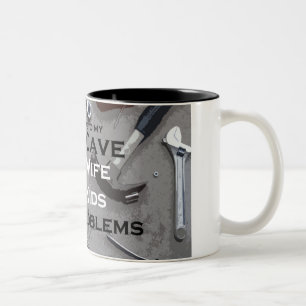 Mann-Höhlen-Tasse Zweifarbige Tasse