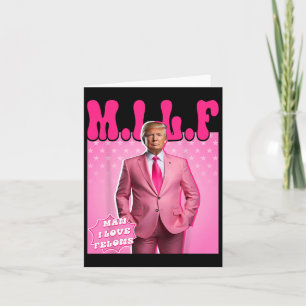 Mann I Liebe Felons Funny Pink Trump 2024 für Präs Karte