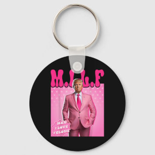 Mann I Liebe Felons Funny Pink Trump 2024 für Präs Schlüsselanhänger