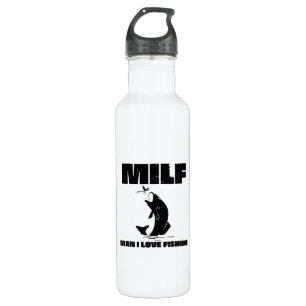 Mann I Liebe Wasserflasche fischen Edelstahlflasche