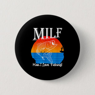 Mann, ich liebe Angeln lustig  Button