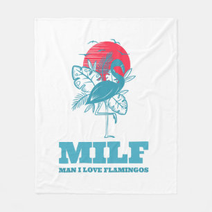 Mann, ich liebe Flamingos Fleecedecke