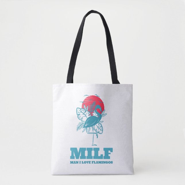 Mann, ich liebe Flamingos Tasche (Vorderseite)