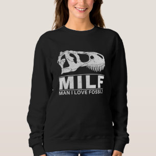 Mann, ich liebe Fossilien Trex Schädel Sweatshirt