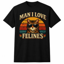 Mann, ich liebe Katzen Retro-Sonnenuntergang-Katze