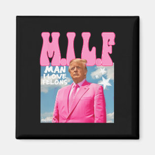 Mann, ich liebe Straftäter, lustiger Trump Pink 20 Magnet