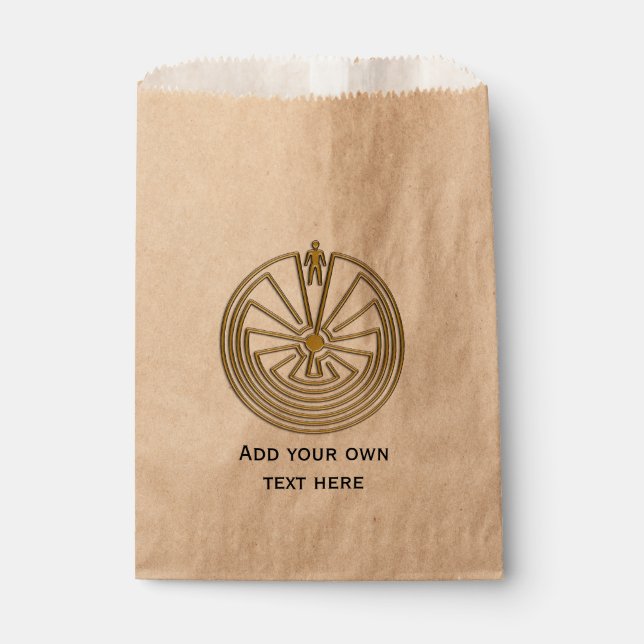 MANN IM MAZE Gold + Ihr Hintergrund Geschenktütchen (Vorderseite)
