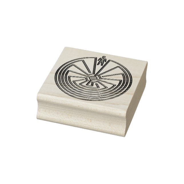 MANN IM MAZE Gold + Ihr Hintergrund Gummistempel (Stempel)
