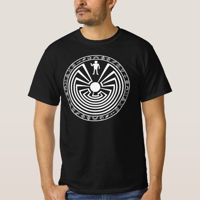 Mann im Maze [weiß] T-Shirt (Vorderseite)