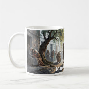 Mann-im-Spiegel Mitgefühl-Straßenkunst-Tasse Kaffeetasse
