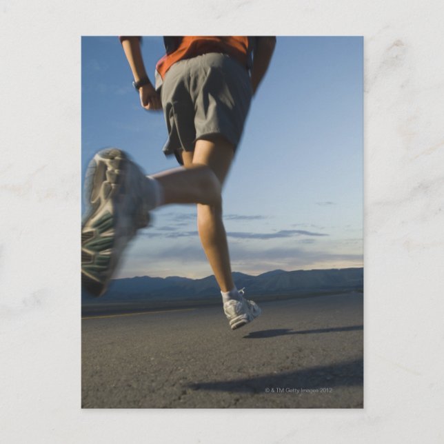 Mann im Sportgerät Postkarte (Vorderseite)