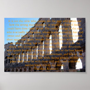 Mann in der Arena durch Theodore Roosevelt Poster