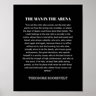 Mann in der Arena Theodore Roosevelt Poster