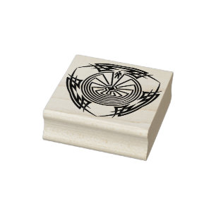 MANN IN DER MAZE - Tätowierrahmen II Gummistempel