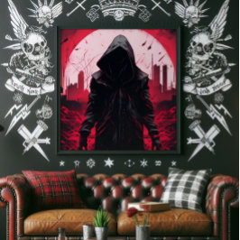 Mann in der postapokalyptischen Welt Fotodruck