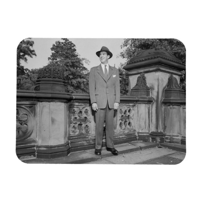 Mann in Hut Magnet (Horizontal)