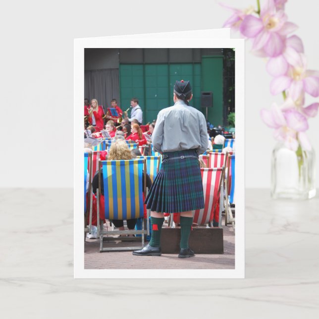 Mann in Kilt Karte (Orchidee)