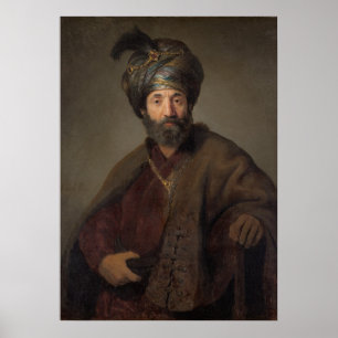 Mann in orientalischer Kostüme, c.1635 (Öl auf Lei Poster