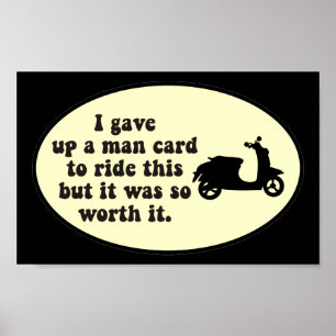 Mann-Karten-Roller-Plakat Poster