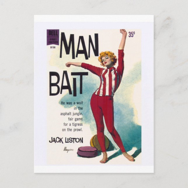 Mann Köder! Postkarte (Vorderseite)