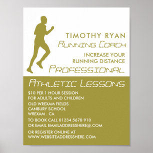 Mann läuft, Athletik Lektion Werbung Poster