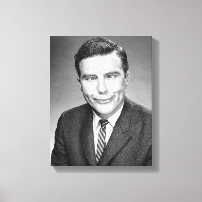 Mann macht das Gesicht Leinwanddruck (Vorderseite)