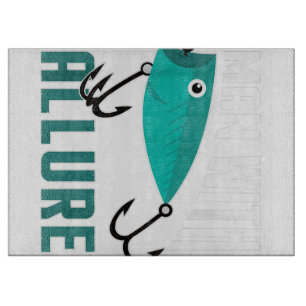 Mann mit Allerhand-Fischfang-T - Shirt Schneidebrett