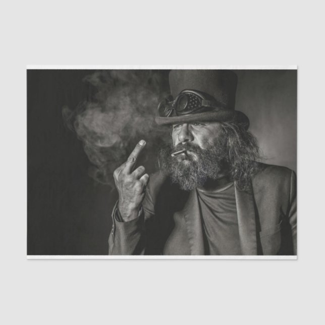 Mann mit Bärenschwur Seidenpapier (Vorderseite)