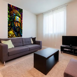 Mann mit Bart und Brille   AI Art Poster