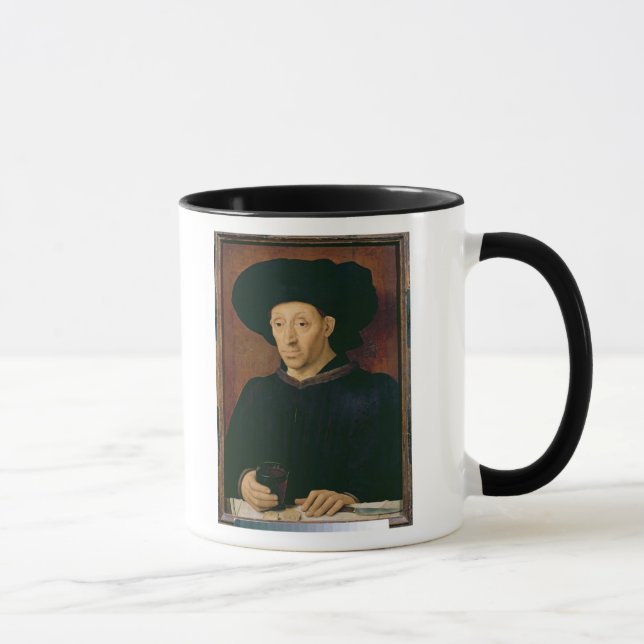 Mann mit einem Glas Wein Tasse (Rechts)