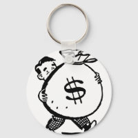 Mann mit Geldtasche Dollar Zeichen