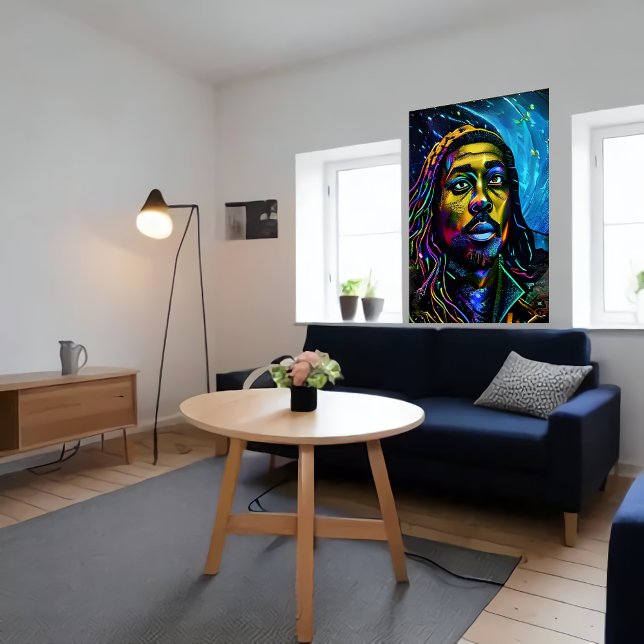 Mann mit goldener Haut | AI Art Poster (Von Creator hochgeladen)