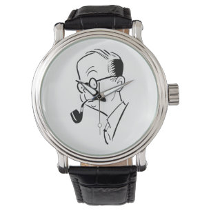 Mann mit Rohr Armbanduhr